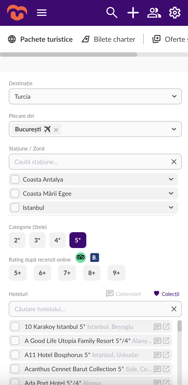 Multi-Tour mobile · search